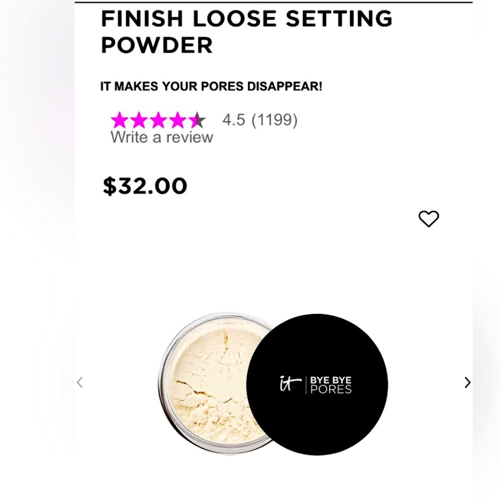 NIB- Loose Powder by IT Cosmetics
